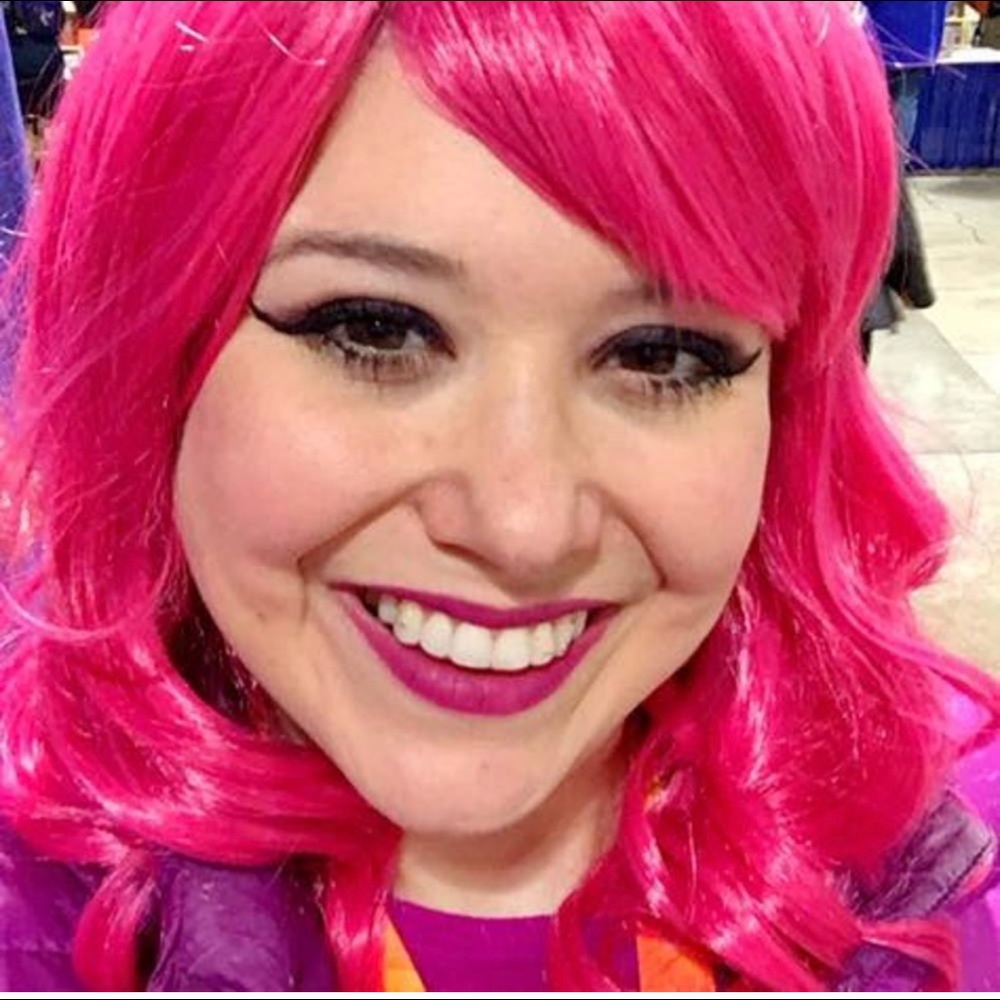 Cosplay Raspberry Pink Wig Medium Length